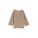 TOM TAILOR - Pull ample en maille à œillets - taupe