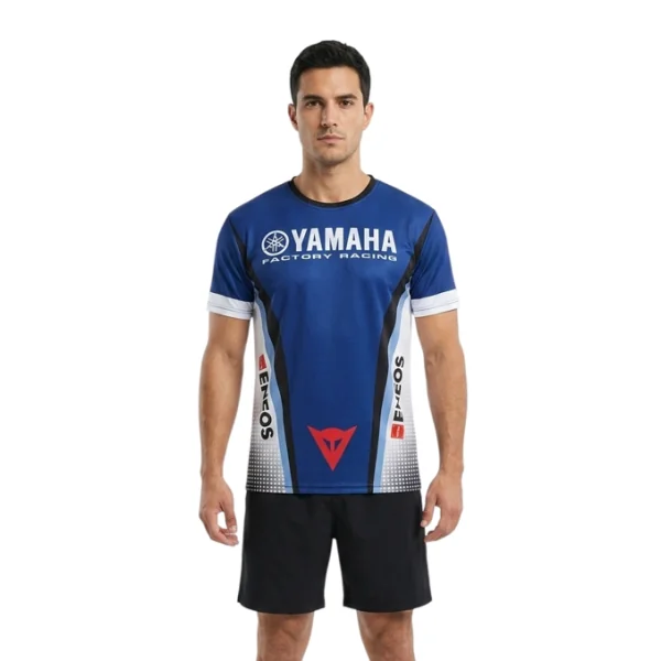 YAMAHA - Maillot - bleu et...
