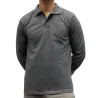 BILL TORNADE - Polo manches longues - gris foncé
