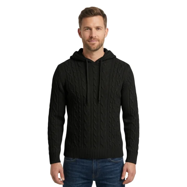 MAISON BLAGGIO - Pull à capuche Apilal - noir