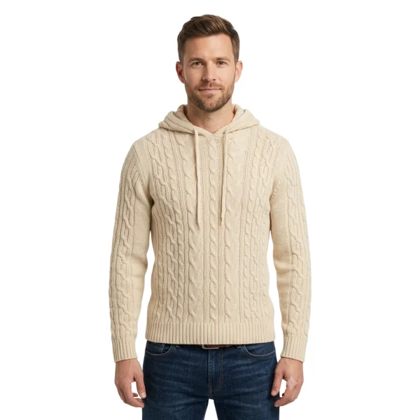 MAISON BLAGGIO - Pull à capuche Apilal - beige