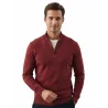 TORRENTE - Pull col montant zippé - bordeaux