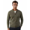 TORRENTE - Pull col montant zippé - kaki