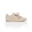 PUMA - Suède heart satin II - beige
