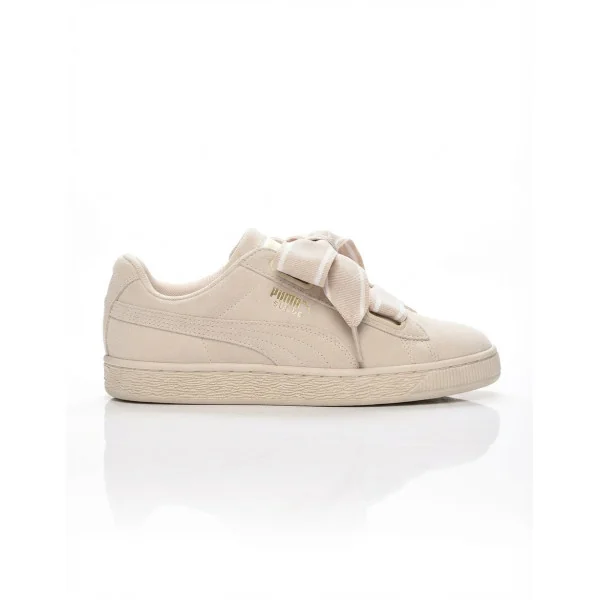 PUMA - Suède heart satin II - beige