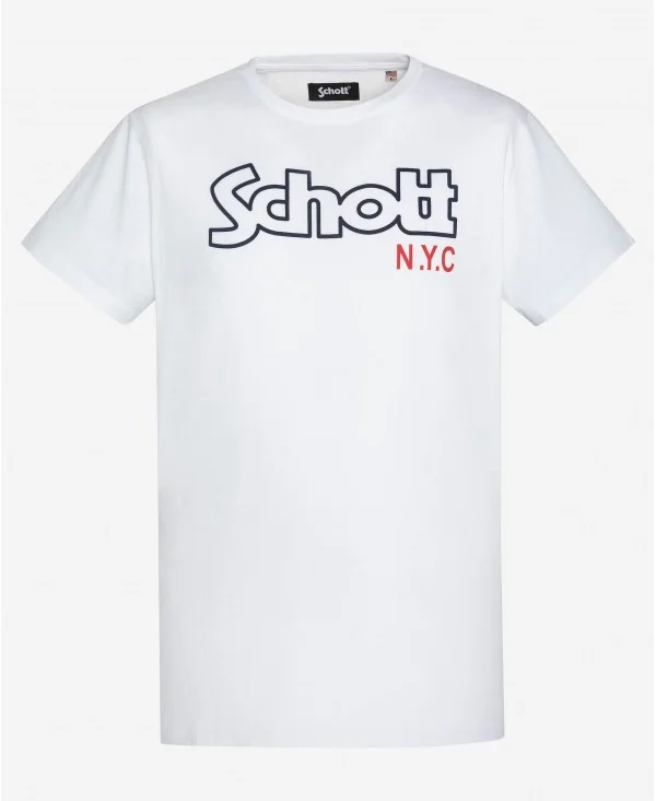 SCHOTT - T-shirt col rond -...
