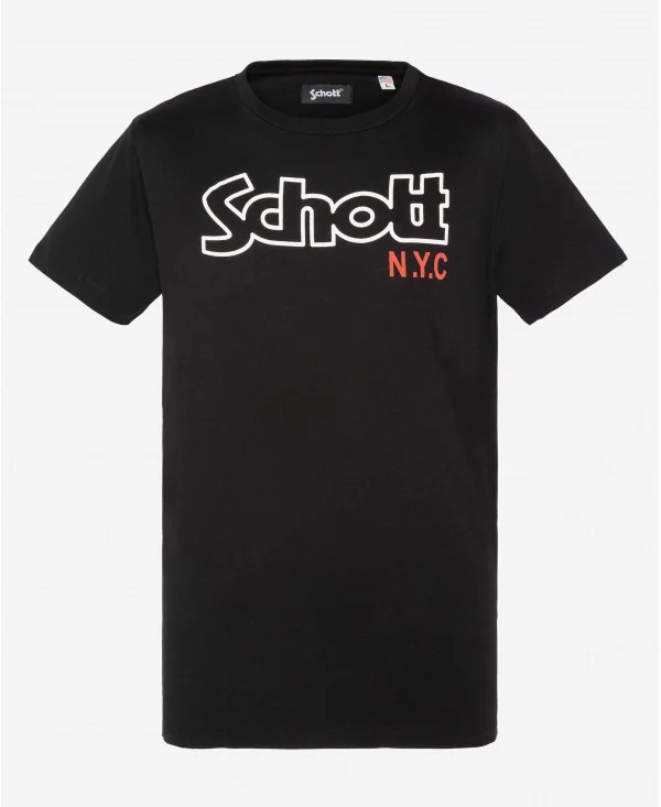 SCHOTT - T-shirt col rond -...