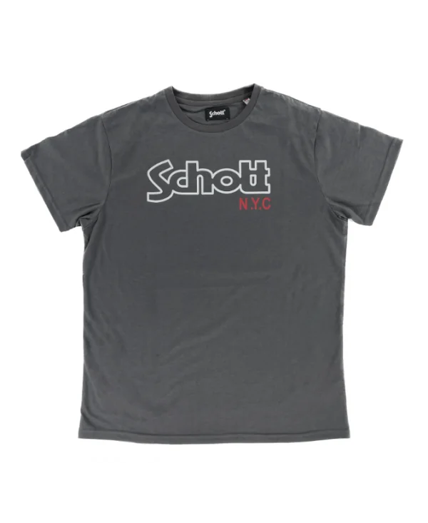 SCHOTT - T-shirt col rond -...