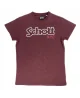 SCHOTT - T-shirt col rond - bordeaux