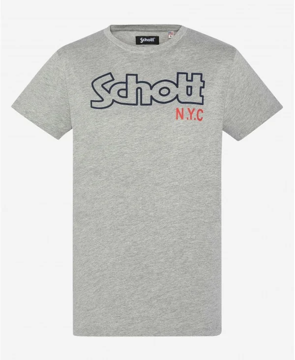 SCHOTT - T-shirt col rond -...