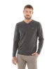 JUST EMPORIO - Pull col en v - anthracite