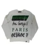 GEORGE V - Sweat col rond - blanc et vert
