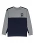 ELEMENT Junior - Sweat col rond - marine et gris