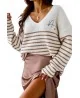NOTA BENE - Pull décolleté en v - blanc NB-0046